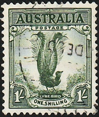 Австралия 1956 год . Лирохвост . Каталог 1,25 фунтов . (1)